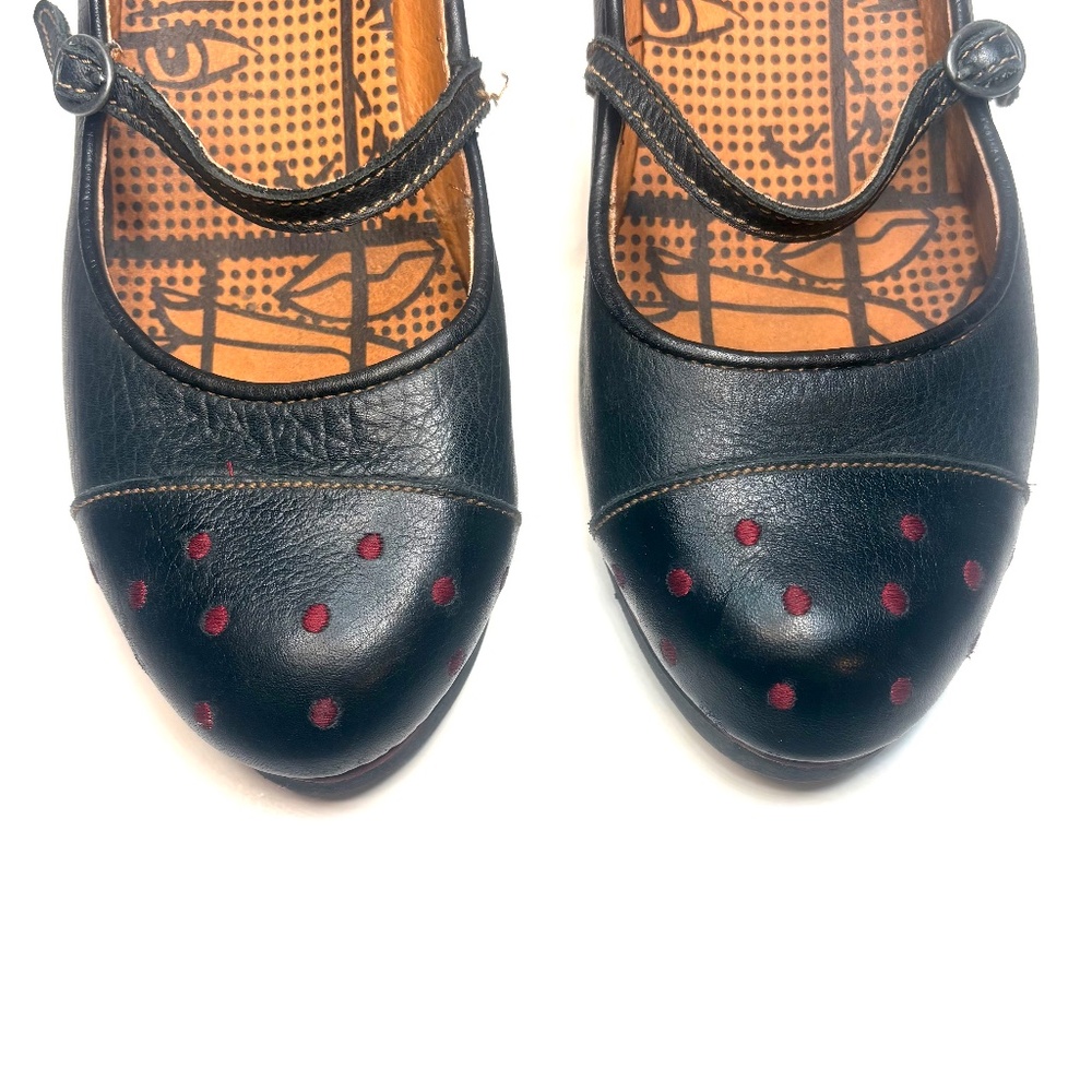 The ART Company Mary Jane Black Leather Wedges | 42 - Picture 3 of 9